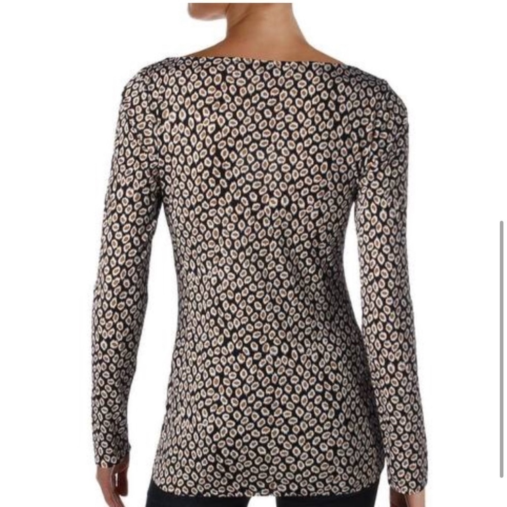 Diane Von Furstenberg Sarita Long Sleeve Top Size S - Picture 3 of 10
